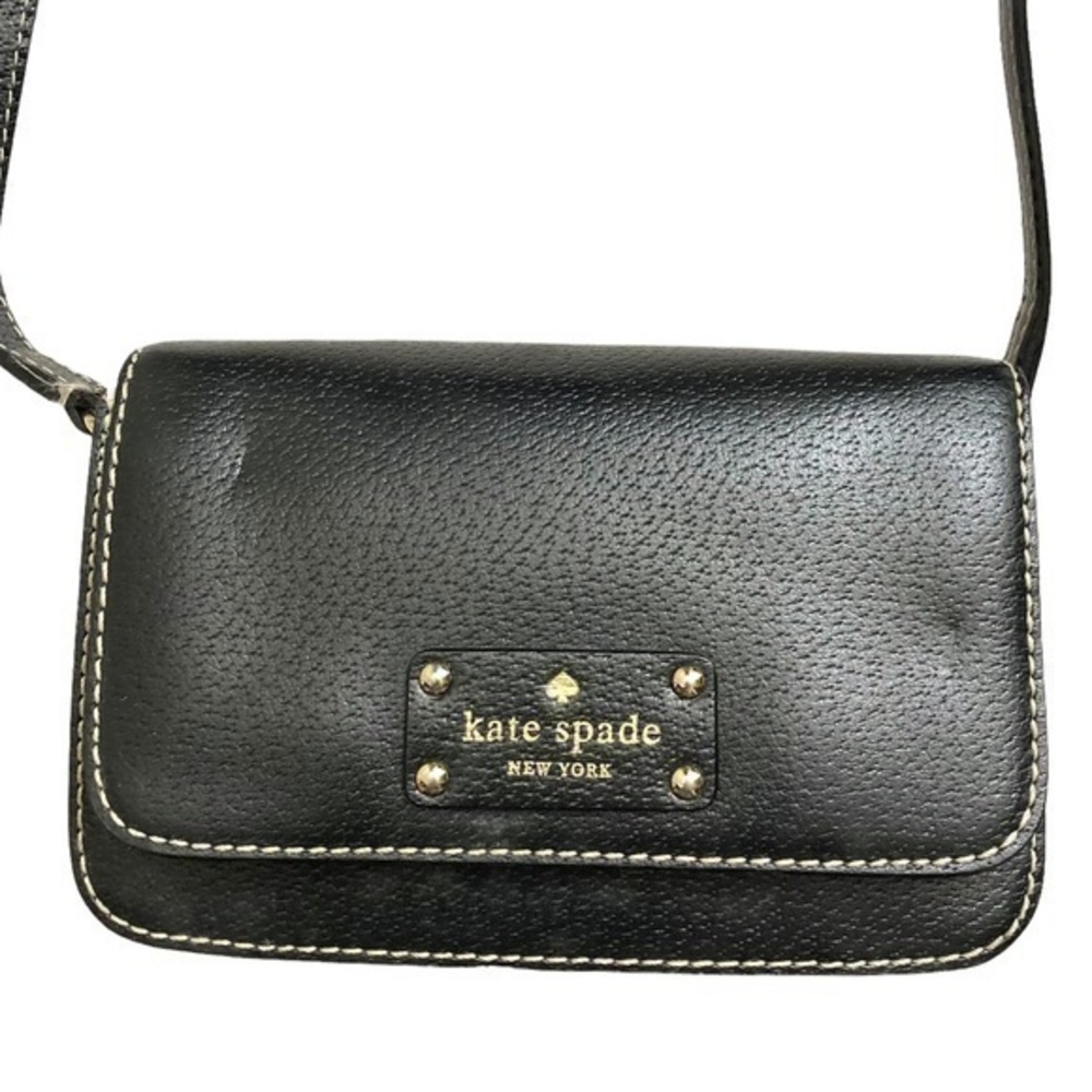 Kate spade black leather crossbody bag